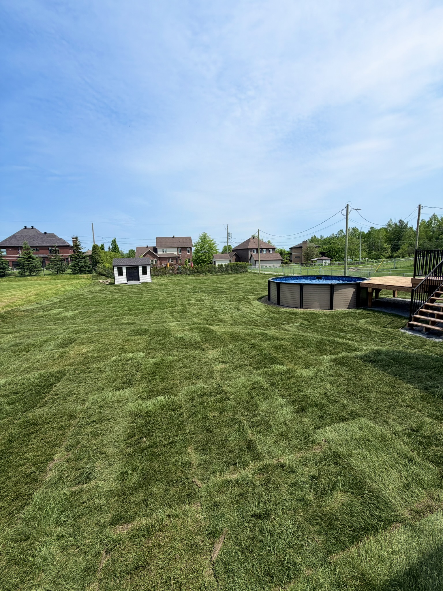 Projet de pose de tourbe Gazon Global