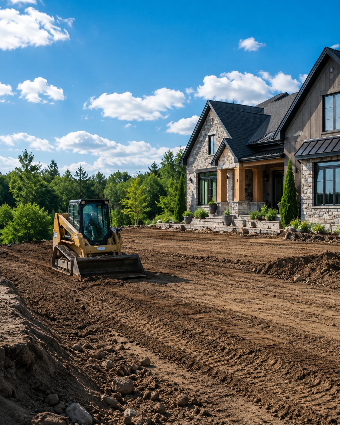 Excavation et nivellement avec bobcat